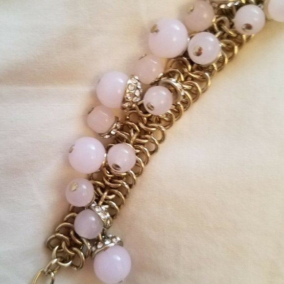 Ann Taylor Metallic Gold Rose Bobble Bracelet - Picture 3 of 3
